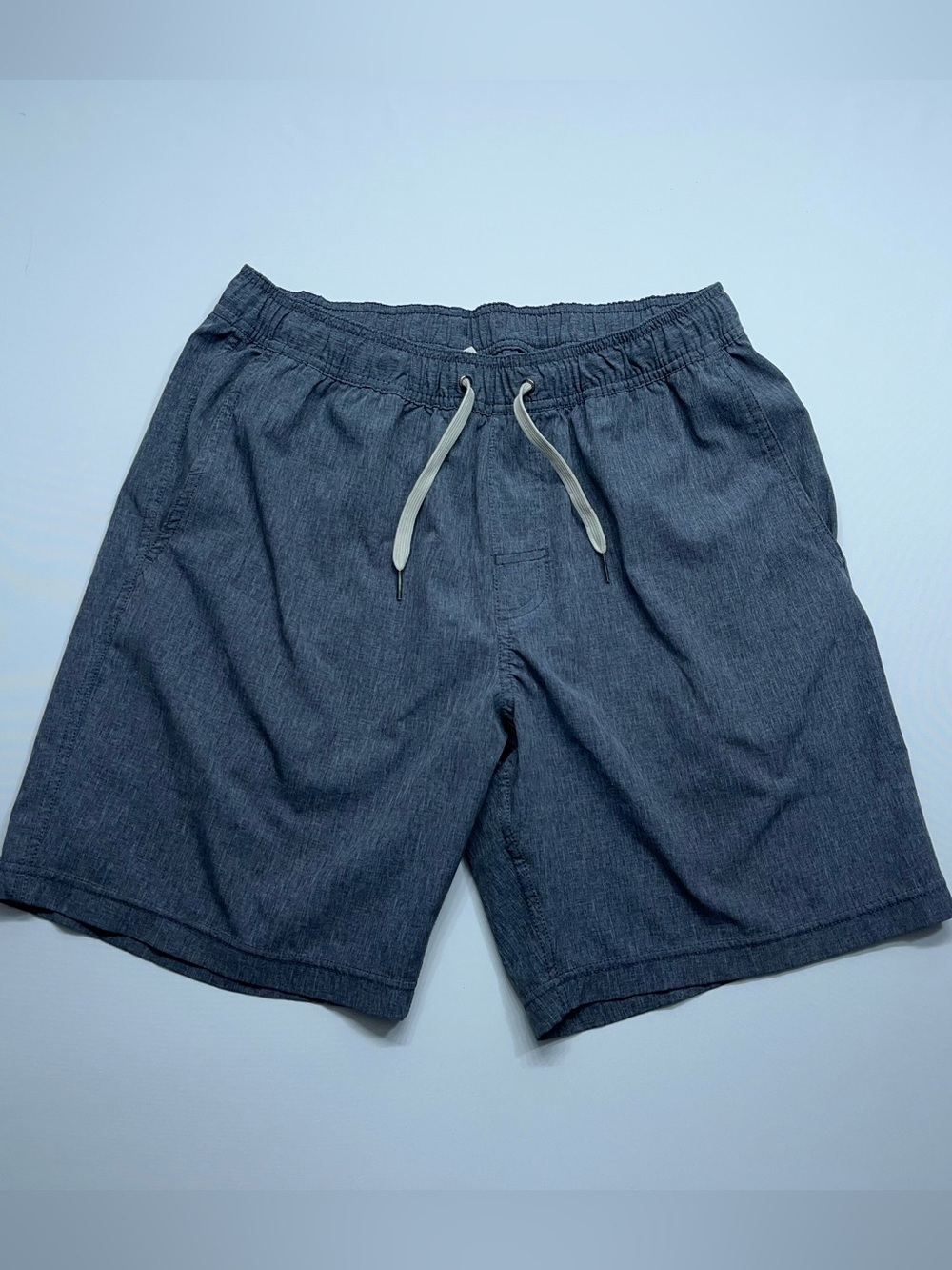 Fair Harbor Shorts Mens Medium Gray Drawstring Pockets Unlined Zip Pocket Preppy